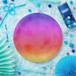 Rainbow Vapour Paper Plate