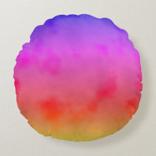 Rainbow Vapour Round Cushion