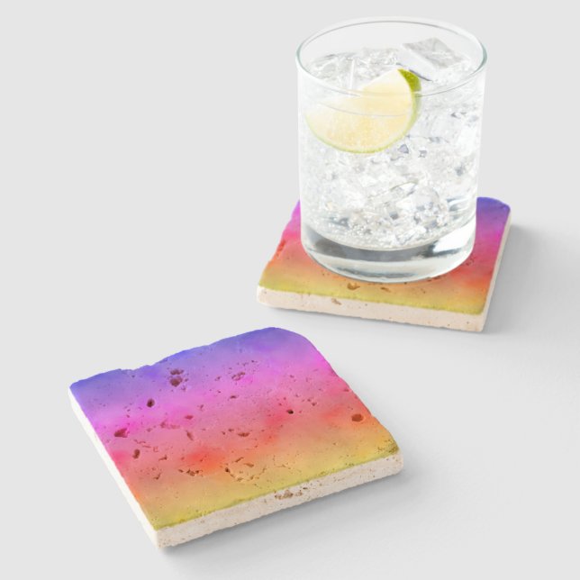 Rainbow Vapour Stone Coaster (Side)