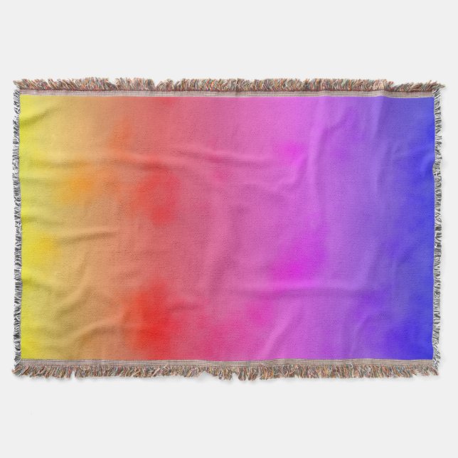 Rainbow Vapour Throw Blanket (Front)
