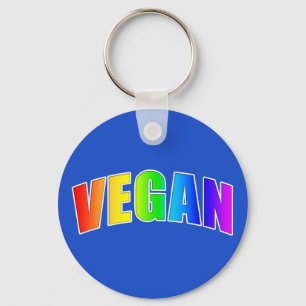Rainbow Vegan Key Ring