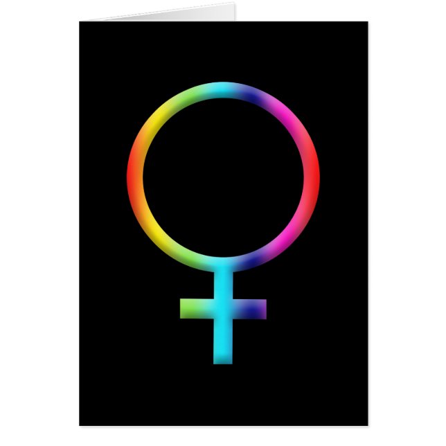 Rainbow Venus Symbol Astrology Zodiac Planet Sign (Front)