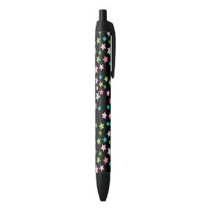 Rainbow Vertical Lines Geometric Pink Green Black Ink Pen