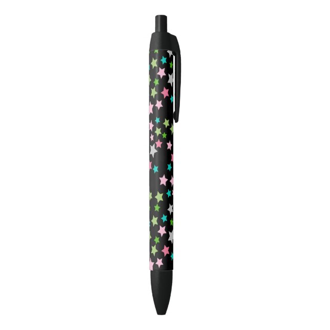 Rainbow Vertical Lines Geometric Pink Green Black Ink Pen (Bottom (Vertical))