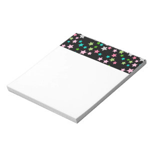 Rainbow Vertical Lines Geometric Pink Green Notepad