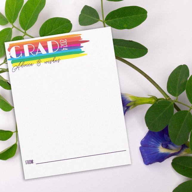 Rainbow vertical stripe graduation enclosure card (Creator Uploaded)