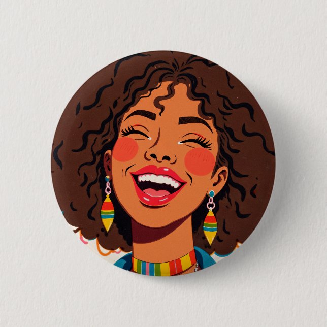 Rainbow Vibes 6 Cm Round Badge (Front)