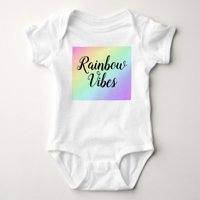 Rainbow Vibes Baby Bodysuit (Front)