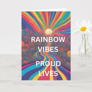 Rainbow vibes card