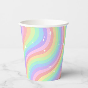 Rainbow Vibrant Girl 5th Birthday Paper Cups