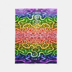Rainbow Vines Fleece Blanket