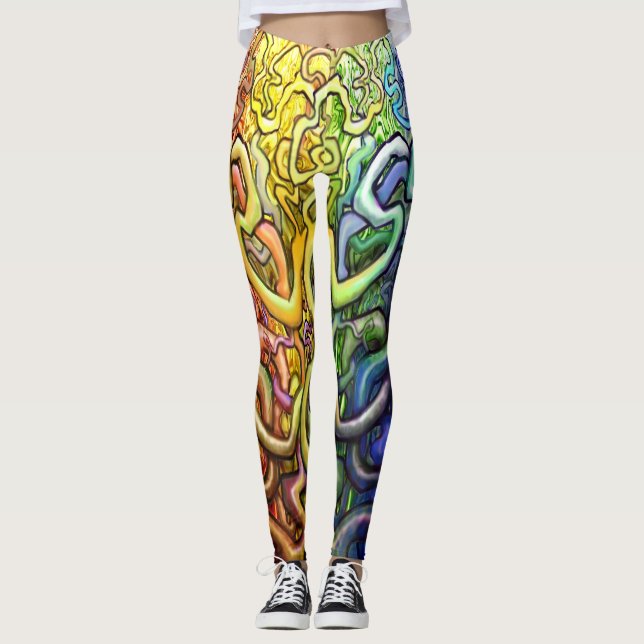 Rainbow Vines Leggings (Front)