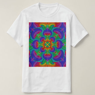 Rainbow Vintage Psychedelic Fractal Kaleidoscope T-Shirt