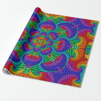 Rainbow Vintage Psychedelic Fractal Kaleidoscope