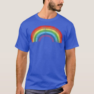 Rainbow Vintage Retro 80's Style Women Men Girls T-Shirt