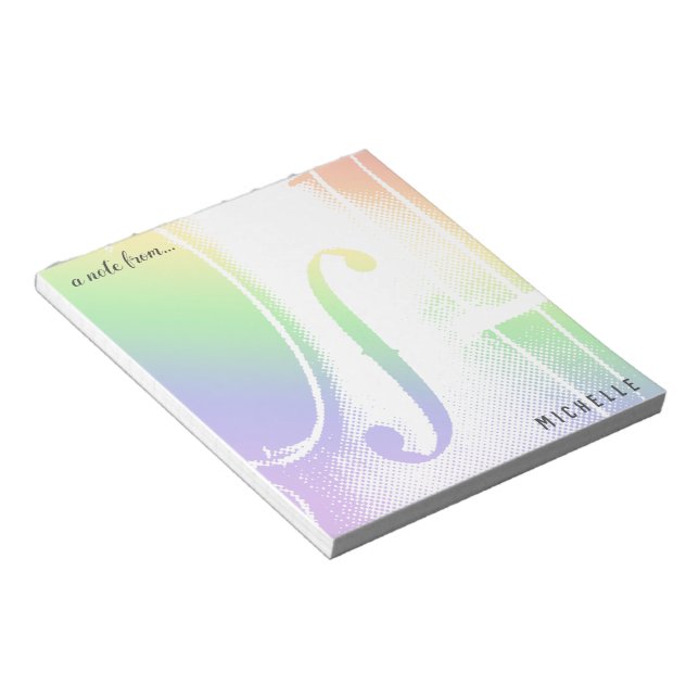 Rainbow Violin Notepad (Angled)