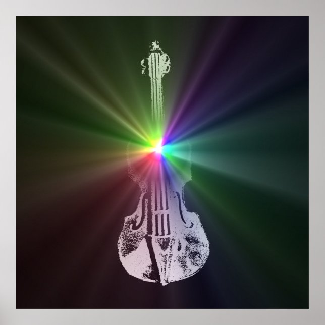 Rainbow Violin Poster (Front)