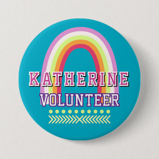 Rainbow Volunteer Blue 7.5 Cm Round Badge
