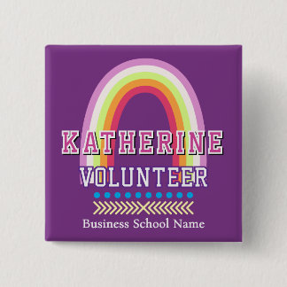 Rainbow Volunteer Purple 15 Cm Square Badge