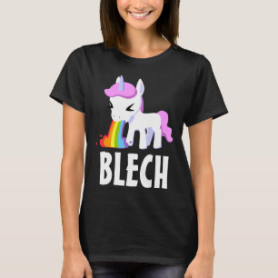 RAINBOW VOMIT UNICORN FUNNY Dark T-Shirt