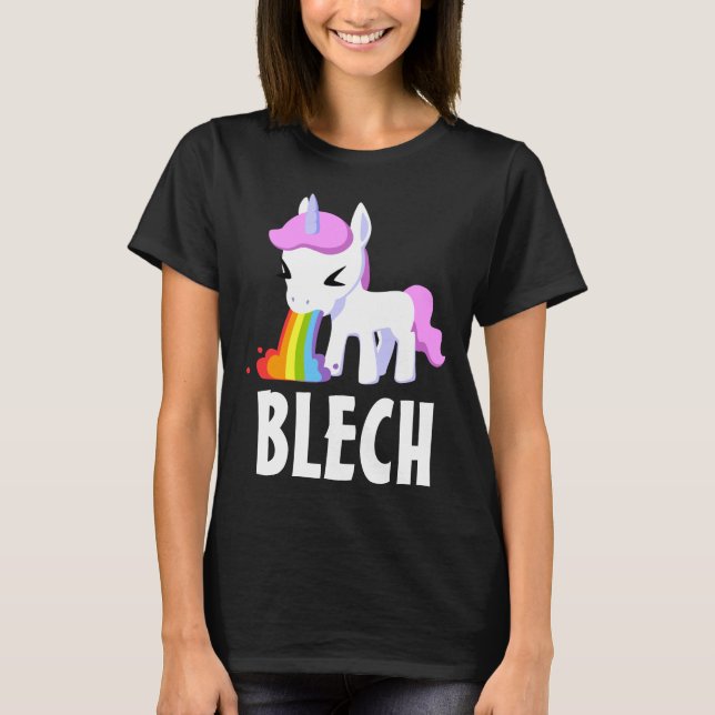 RAINBOW VOMIT UNICORN FUNNY Dark T-Shirt (Front)
