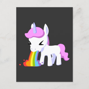 RAINBOW VOMIT UNICORN POSTCARDS