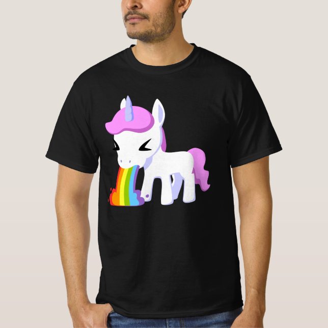 RAINBOW VOMIT UNICORN T-SHIRTS (Front)