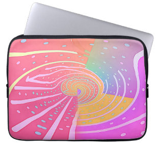 Rainbow Vortex Swirl Laptop Sleeve