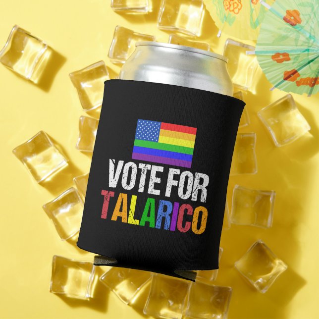 Rainbow Vote for Talarico 2026 Election Can Cooler (In Situ Summer)