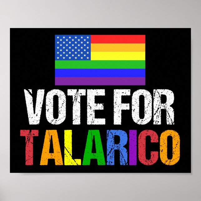 Rainbow Vote for Talarico 2026 Election Poster (Front)