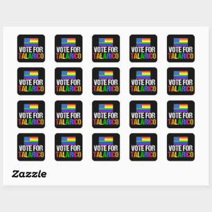 Rainbow Vote for Talarico 2026 Election Square Sticker