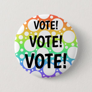 Rainbow VOTE Pin Button