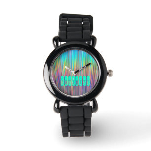Rainbow Watch. Holographic! Add Name or Logo! Watch