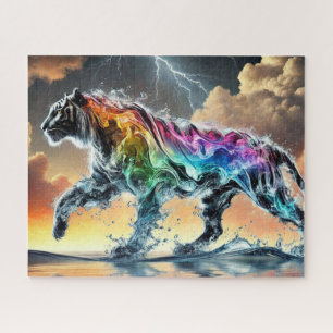 Rainbow Water tiger Jigsaw Puzzle
