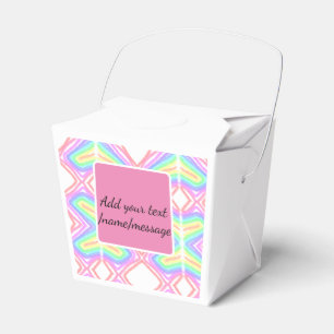 Rainbow watercolor add name text custom message favour box