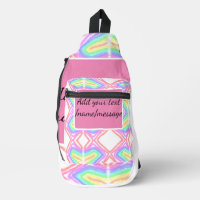 Rainbow watercolor add name text custom message