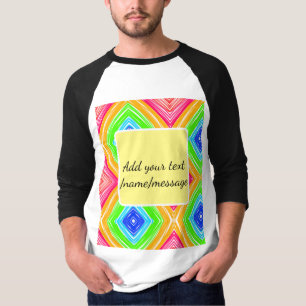 Rainbow watercolor add name text custom message T-Shirt