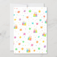 Rainbow Watercolor Birthday Cake Colorful Paint