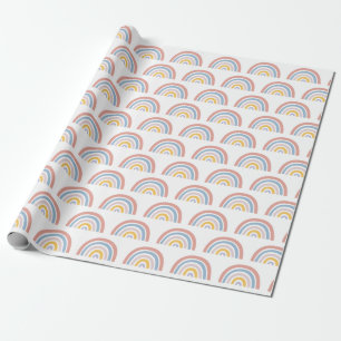 Rainbow Watercolor Boho Chic Wrapping Paper