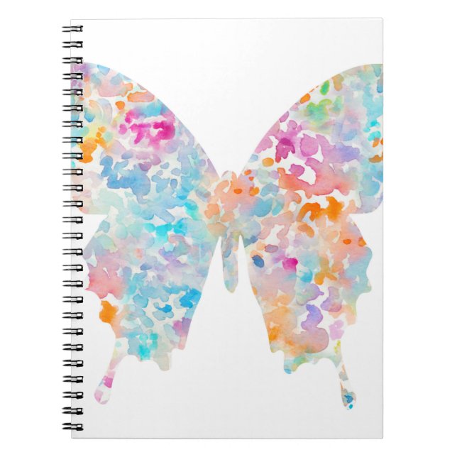 Rainbow Watercolor Butterfly Notebook (Front)