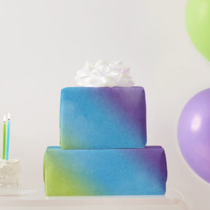 Rainbow Watercolor Design Wrapping Paper
