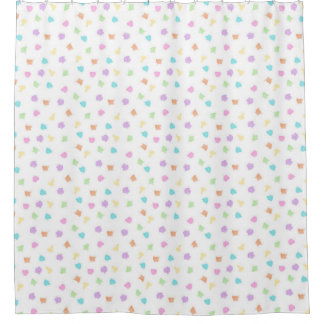 Rainbow Watercolor Dot Shower Curtain