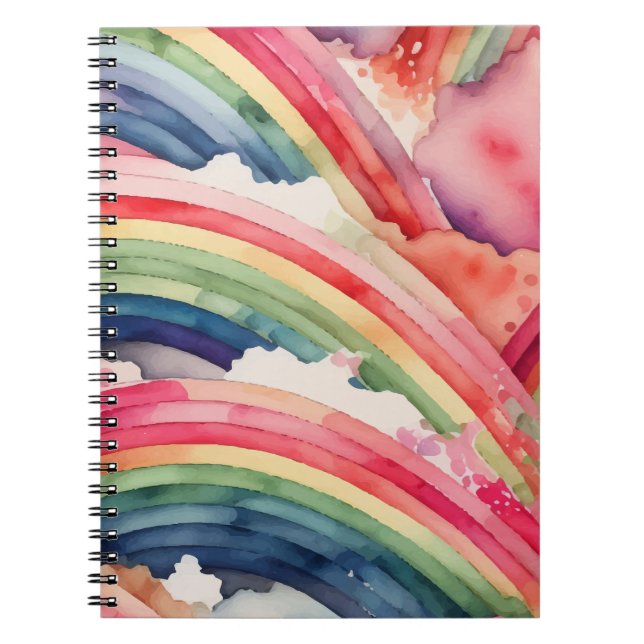 rainbow watercolor notebook (Front)