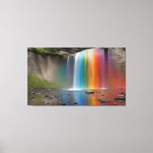 Rainbow Waterfall Canvas Print