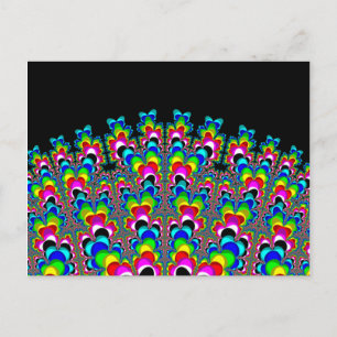 Rainbow Waterfall - Fractal Art Postcard