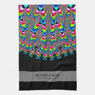 Rainbow Waterfall - Fractal Art Tea Towel