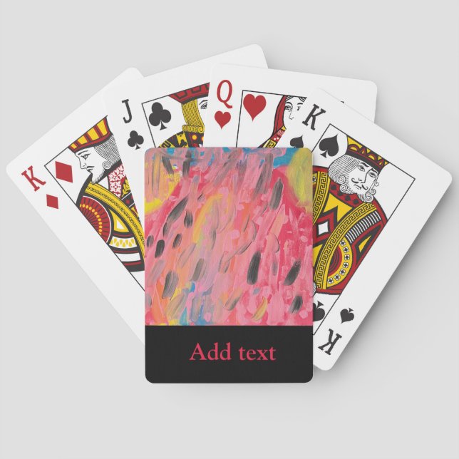 Rainbow Waterfall Painting  Playing Cards (Back)