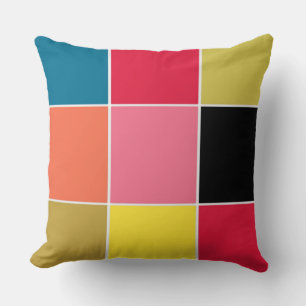 Rainbow Waterfall Squares  Cushion