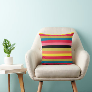 Rainbow Waterfall Stripes Cushion
