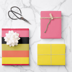 Rainbow Waterfall Stripes Wrapping Paper Sheet